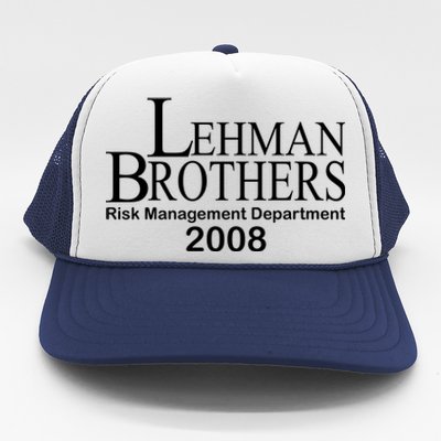 Lehman Brothers Risk Management Department 2008 Trucker Hat