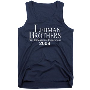 Lehman Brothers Risk Management Department 2008 Tank Top