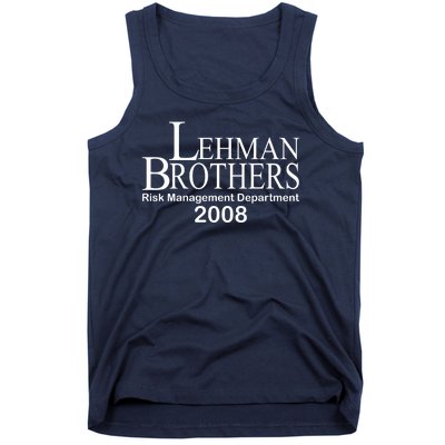 Lehman Brothers Risk Management Department 2008 Tank Top