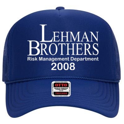 Lehman Brothers Risk Management Department 2008 High Crown Mesh Back Trucker Hat