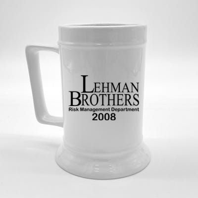 Lehman Brothers Risk Management Department 2008 Beer Stein