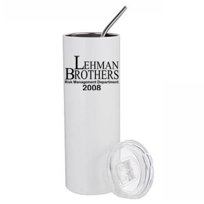 Lehman Brothers Risk Management Department 2008 Stainless Steel Tumbler