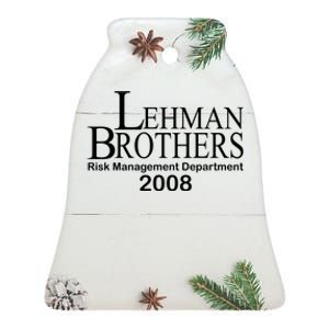 Lehman Brothers Risk Management Department 2008 Ceramic Bell Ornament