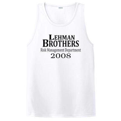 Lehman BRothers Risk Management Department 2008 Funny Saying PosiCharge Competitor Tank