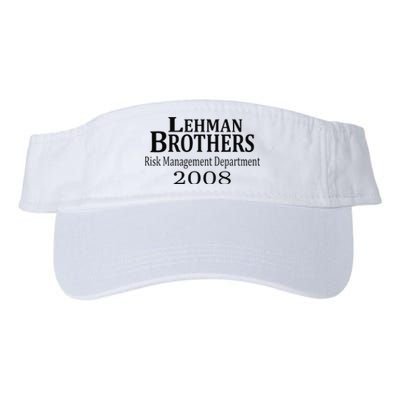 Lehman BRothers Risk Management Department 2008 Funny Saying Valucap Bio-Washed Visor