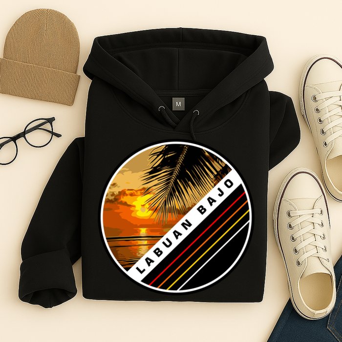 Labuan Bajo Retro Sunset Hoodie