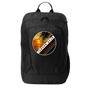 Labuan Bajo Retro Sunset City Backpack