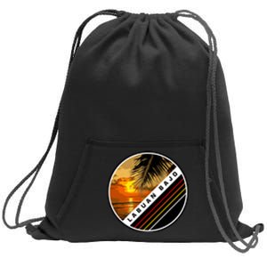 Labuan Bajo Retro Sunset Sweatshirt Cinch Pack Bag