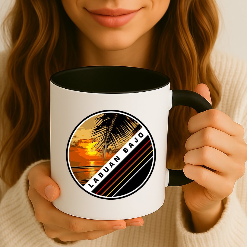 Labuan Bajo Retro Sunset Mug
