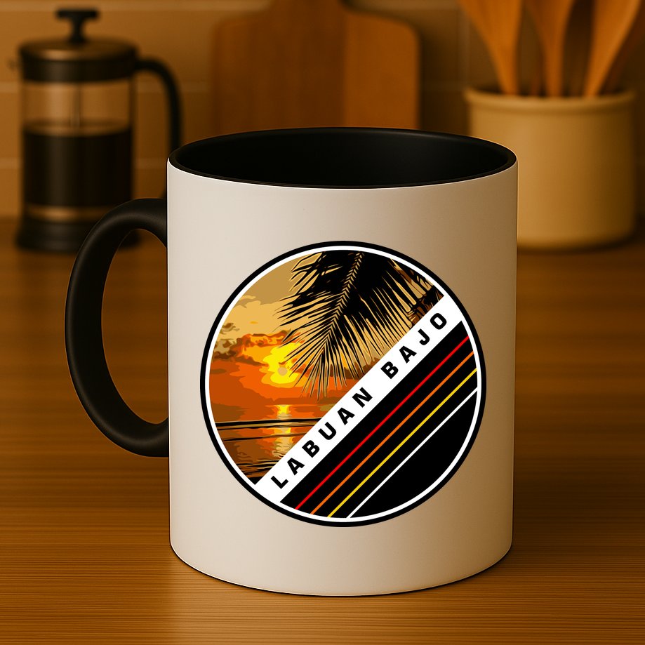 Labuan Bajo Retro Sunset Mug