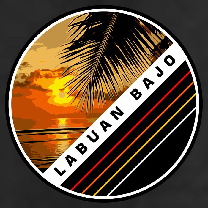 Labuan Bajo Retro Sunset Beanie