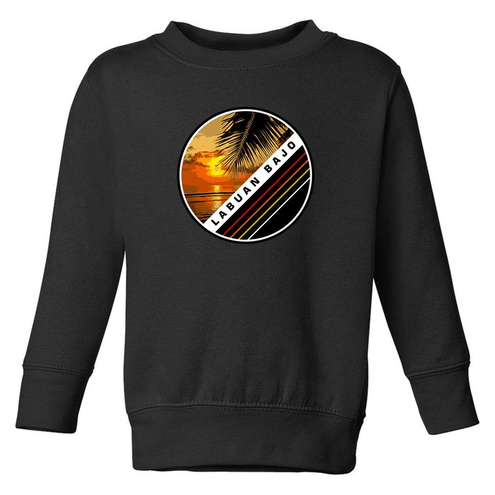 Labuan Bajo Retro Sunset Toddler Sweatshirt