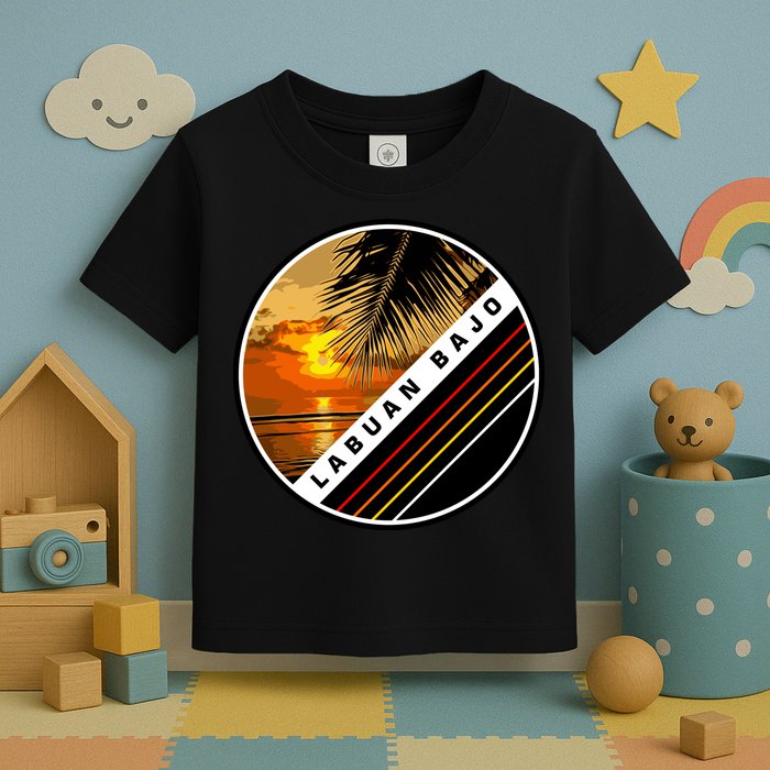 Labuan Bajo Retro Sunset Toddler T-Shirt