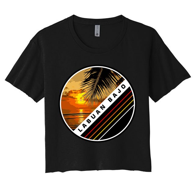 Labuan Bajo Retro Sunset Crop Top