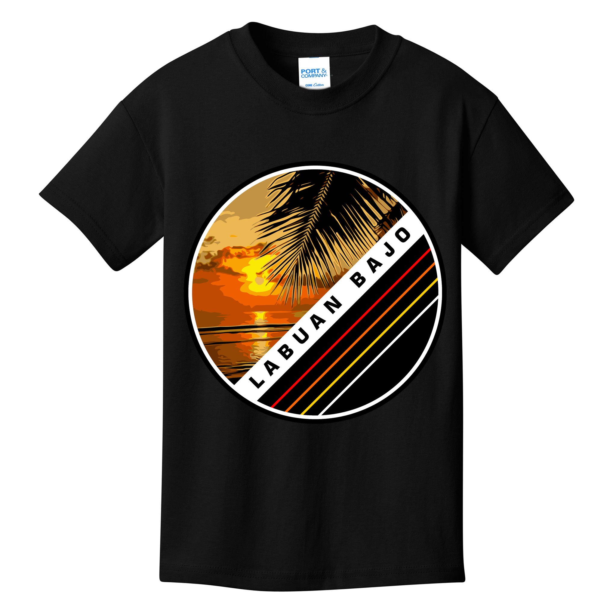 Labuan Bajo Retro Sunset Kids T-Shirt