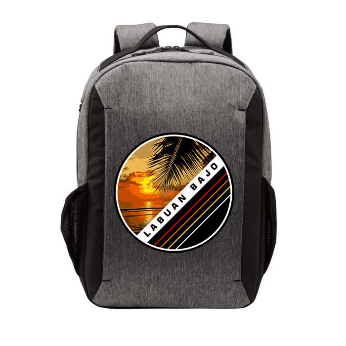 Labuan Bajo Retro Sunset Vector Backpack