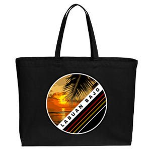 Labuan Bajo Retro Sunset Cotton Canvas Jumbo Tote