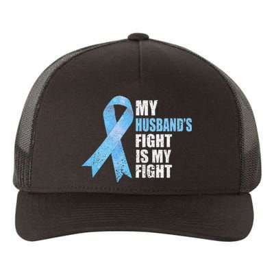 Light Blue Ribbon Supporter Wife Prostate Cancer Awareness Yupoong Adult 5-Panel Trucker Hat