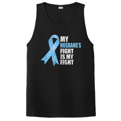 Light Blue Ribbon Supporter Wife Prostate Cancer Awareness PosiCharge Competitor Tank