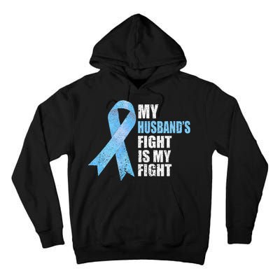 Light Blue Ribbon Supporter Wife Prostate Cancer Awareness Tall Hoodie