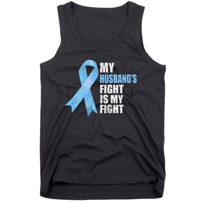 Light Blue Ribbon Supporter Wife Prostate Cancer Awareness Tank Top