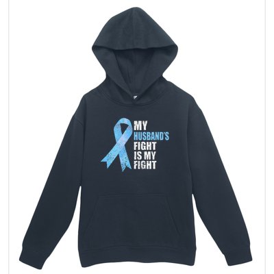 Light Blue Ribbon Supporter Wife Prostate Cancer Awareness Urban Pullover Hoodie