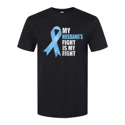 Light Blue Ribbon Supporter Wife Prostate Cancer Awareness Softstyle CVC T-Shirt