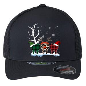 Leopard Buffalo Red Plaid Teeth Dental Christmas Dentist Great Gift Flexfit Unipanel Trucker Cap