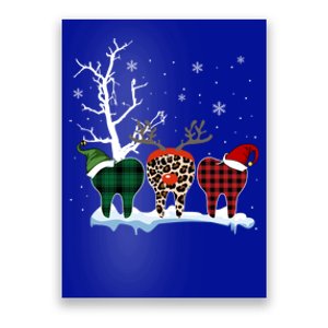 Leopard Buffalo Red Plaid Teeth Dental Christmas Dentist Great Gift Poster