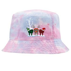 Leopard Buffalo Red Plaid Teeth Dental Christmas Dentist Great Gift Tie-Dyed Bucket Hat