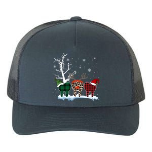 Leopard Buffalo Red Plaid Teeth Dental Christmas Dentist Great Gift Yupoong Adult 5-Panel Trucker Hat