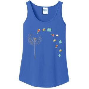 Library Books Reading Lover Gift Dandelion Book Reading Gift Ladies Essential Tank