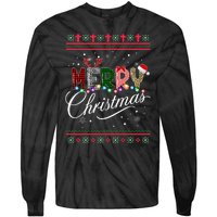 Leopard Buffalo Red Plaid Merry Christmas  Tie-Dye Long Sleeve Shirt