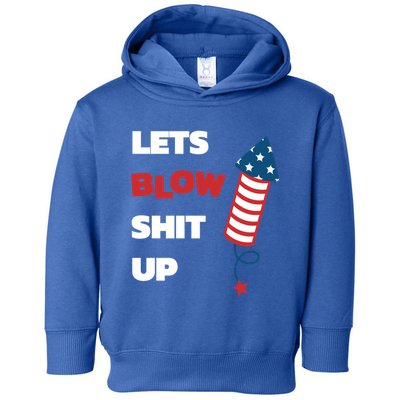 Lets Blow Shit Up Fourth Of July Gift Toddler Hoodie