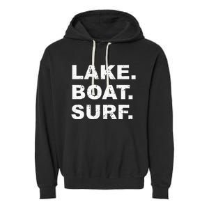 LAKE BOAT SURF Hoodie Swea Wakesurf Wake Board Surfing Garment-Dyed Fleece Hoodie