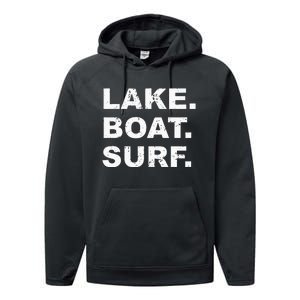 LAKE BOAT SURF Hoodie Swea Wakesurf Wake Board Surfing Performance Fleece Hoodie