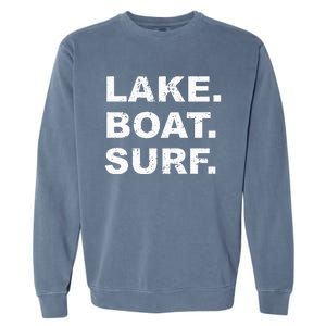 LAKE BOAT SURF Hoodie Swea Wakesurf Wake Board Surfing Garment-Dyed Sweatshirt