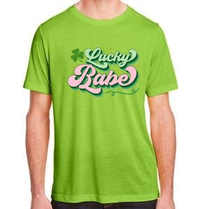 Lucky Babe Shamrock Funny St Patrick' Day Gift Adult ChromaSoft Performance T-Shirt