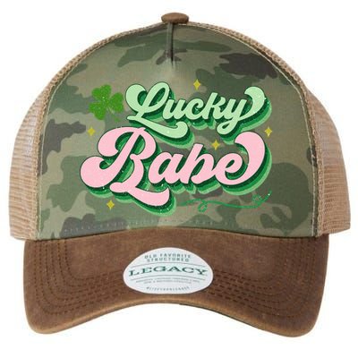 Lucky Babe Shamrock Funny St Patrick' Day Gift Legacy Tie Dye Trucker Hat