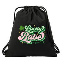 Lucky Babe Shamrock Funny St Patrick' Day Gift Drawstring Bag