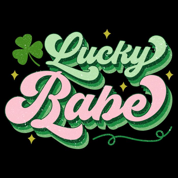 Lucky Babe Shamrock Funny St Patrick' Day Gift Drawstring Bag
