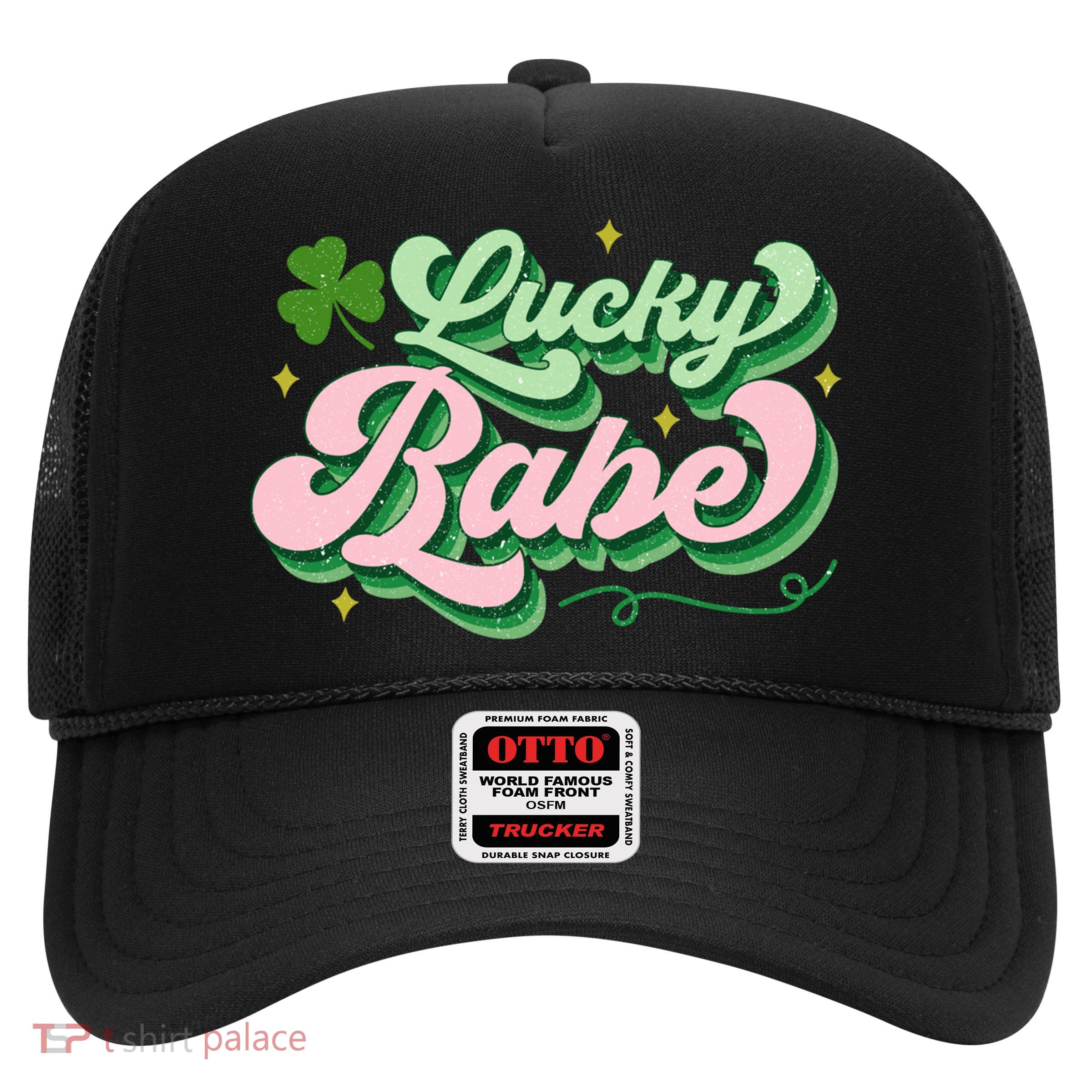 Lucky Babe Shamrock Funny St Patrick' Day Gift Trucker Hat