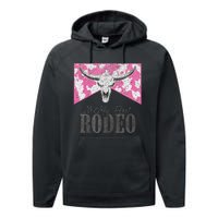 Leopard Bull Skull Western Life Country Not My First Rodeo Performance Fleece Hoodie