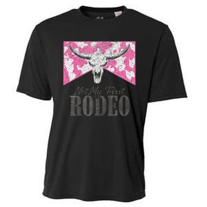 Leopard Bull Skull Western Life Country Not My First Rodeo Cooling Performance Crew T-Shirt