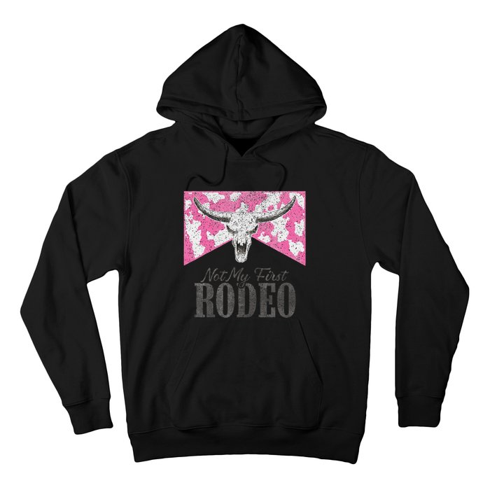 Leopard Bull Skull Western Life Country Not My First Rodeo Hoodie