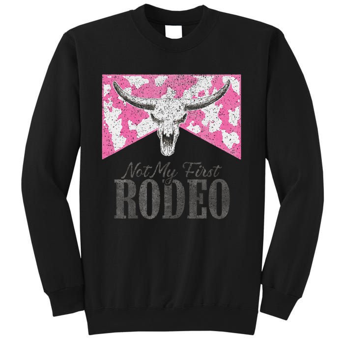 Leopard Bull Skull Western Life Country Not My First Rodeo Sweatshirt