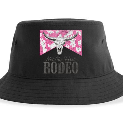 Leopard Bull Skull Western Life Country Not My First Rodeo Sustainable Bucket Hat