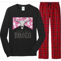 Leopard Bull Skull Western Life Country Not My First Rodeo Long Sleeve Pajama Set