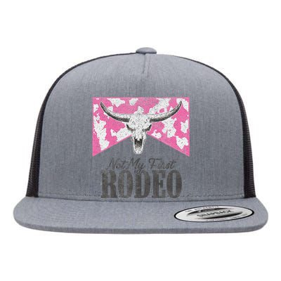 Leopard Bull Skull Western Life Country Not My First Rodeo Flat Bill Trucker Hat