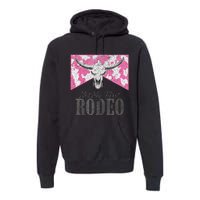 Leopard Bull Skull Western Life Country Not My First Rodeo Premium Hoodie